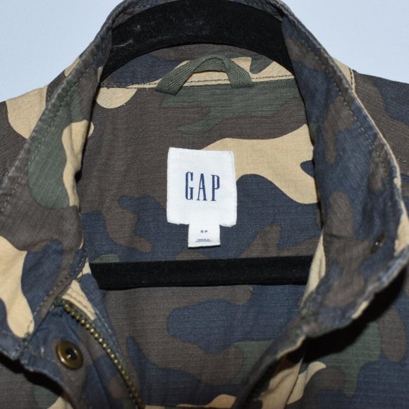 Gap Green Camo Miltary Fall Jacket Small - Picture 5 of 8